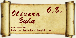 Olivera Buha vizit kartica